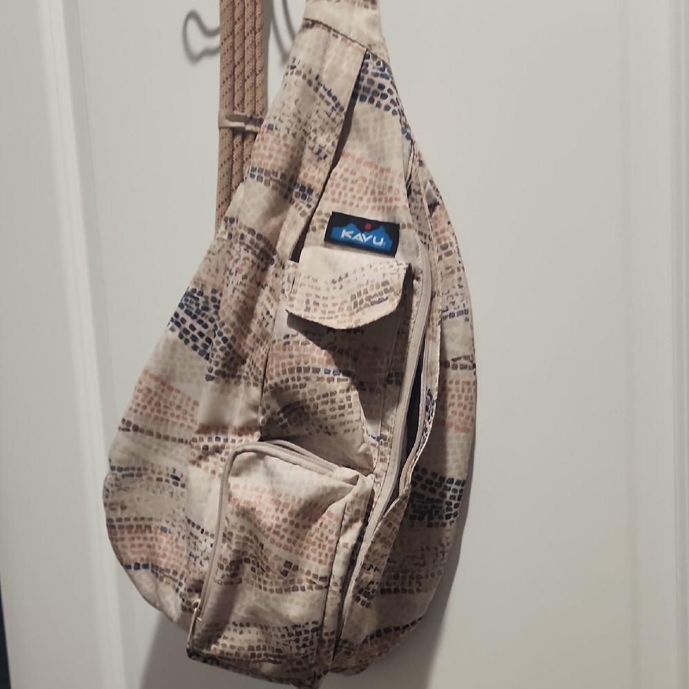 Kavu Beige and Brown Sling Bag